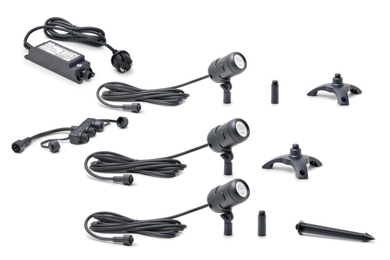 LunAqua Connect M Sett 3 | Oase lys til Hage og Dam Hvit 