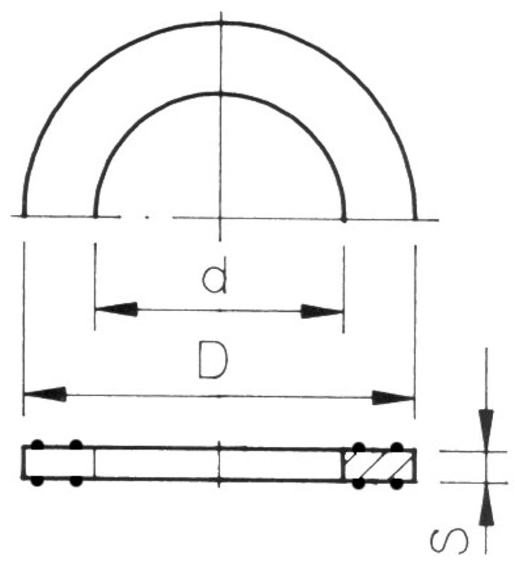 Flat Flenspakning EPDM Med Profil | (20/30mm)