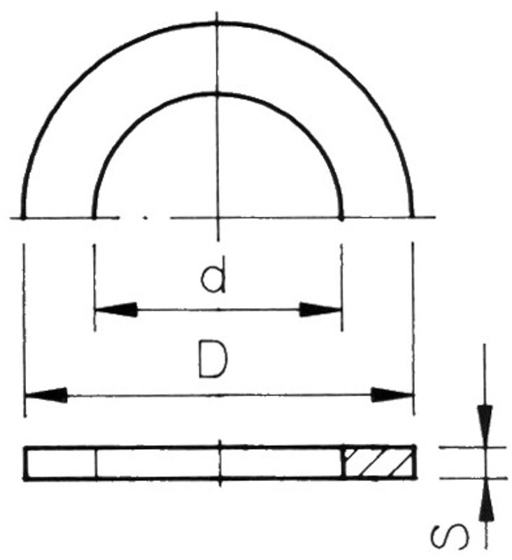 Flat Flenspakning Gummi | 1 (15/29 mm)