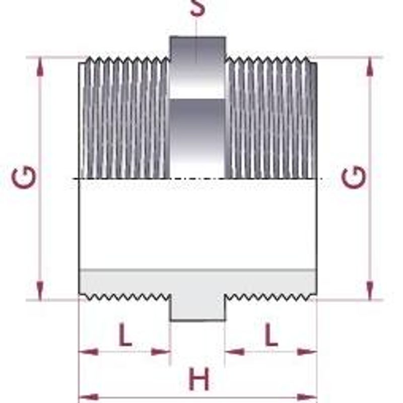 PVC Dobbel Nippel | Utv./utv. GJ. 2
